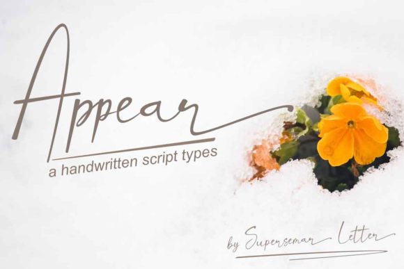 Appear: A Handwritten Font That Elevates Your Digital Design