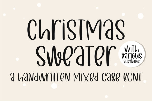 Christmas Sweater: A Handwritten Typeface for Heartfelt Editorial Design